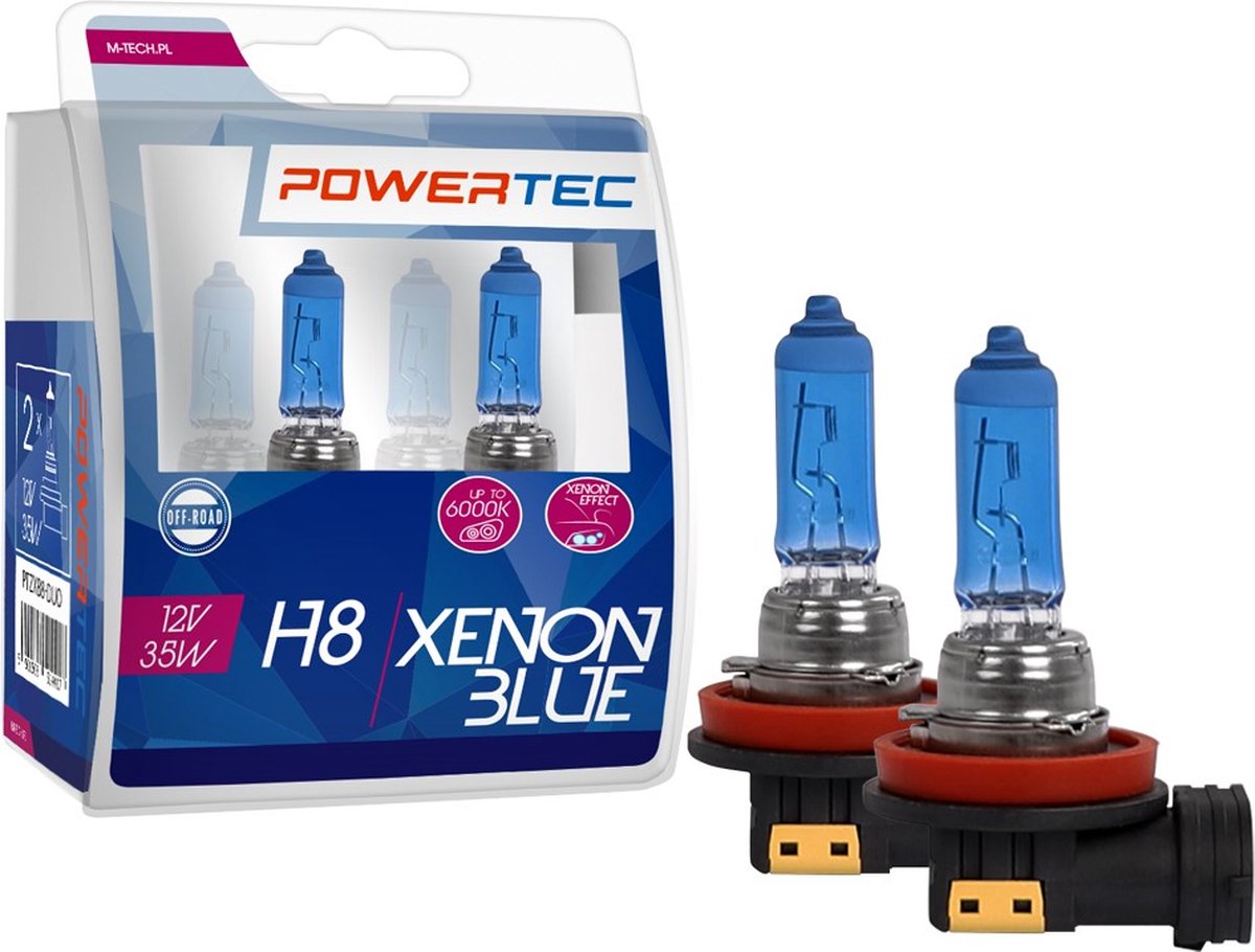 Powertec h8 12v - bleu xénon - set