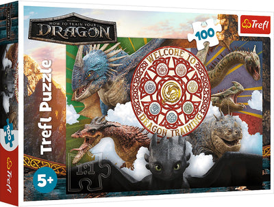 Puzzle Trefl - comment dresser votre dragon - 100 pièces - jouet éducatif.