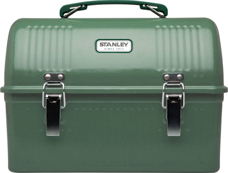 Stanley Classic Lunch Box 9,5 l - Boîte à lunch en acier inoxydable avec poignée - Récipient alimentaire sans BPA - Convient également pour bouteille sous vide ou tasse de voyage - Vert martelé