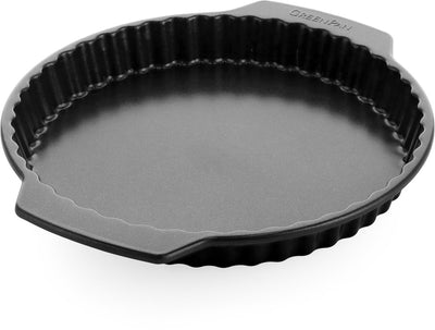 Moule à quiche bistro Greenpan - 28 cm - revêtement antiadhésif sans PFA - plat à pâtisserie en céramique - passe au four jusqu'à 230°c - rond - noir