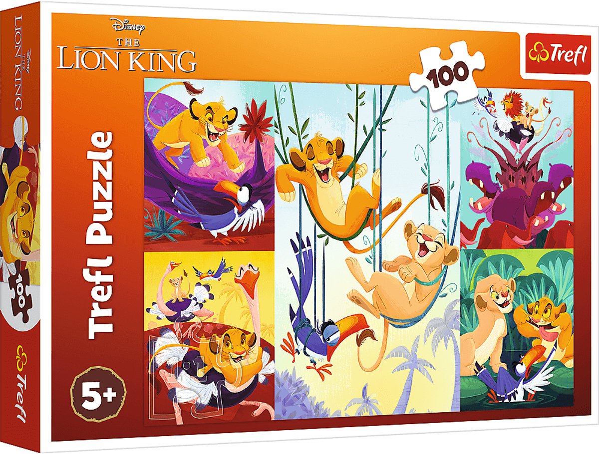 Trefl Série Disney - puzzle 100 pièces - Roi Lion courageux - pour enfants