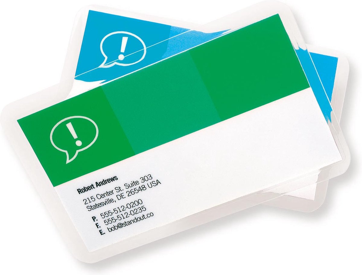 Feuille de plastification Gbc 86 x 54 mm, carte de crédit 100 pièce(s)