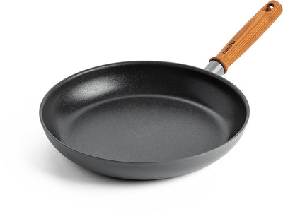 Poêle à frire Greenpan mayflower pro 28 cm - gris - manche en bois - sans pfas