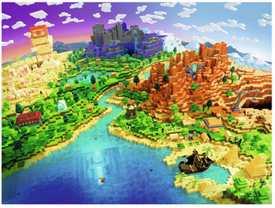 Ravensburger puzzle monde de minecraft - puzzle - 1500 pièces