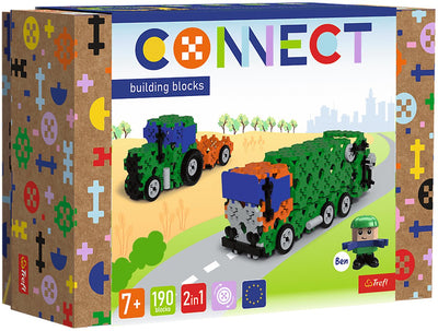 Camion poubelle et tracteur jouet Trefl - bois FSC durable.
