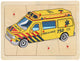 Puzzle à plots en bois Playwood Ambulance, 9 pcs.