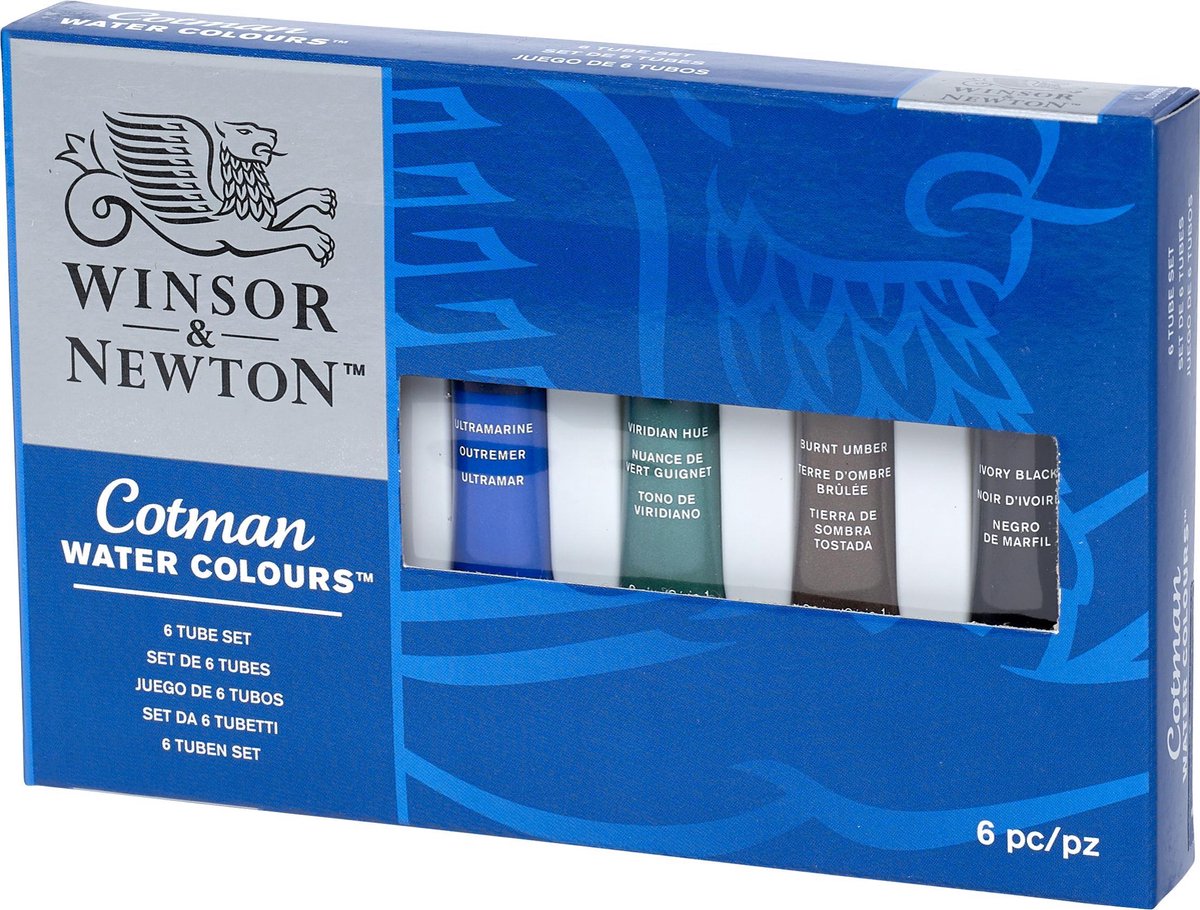 Winsor Newton Cotman coffret aquarelle 6 tubes 8ml
