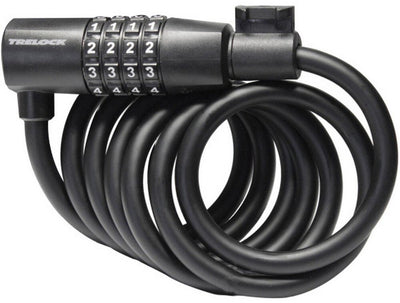 Trelock SK108 Code de verrouillage du câble en spirale 180 8 mm noir