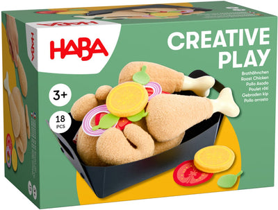 Haba jouet poulet frit - jeu de rôle créatif dans la cuisine.