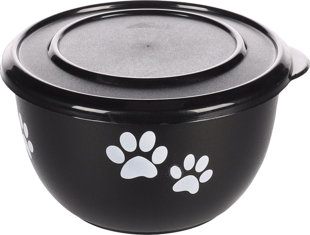 Flamingo Kena avec couvercle - pot à nourriture et à boire pour chiens - pot à nourriture avec couvercle Kena noir s 12,7cm 600ml - 1pc - 129699 - 1pc