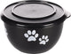 Flamingo Kena avec couvercle - pot à nourriture et à boire pour chiens - pot à nourriture avec couvercle Kena noir s 12,7cm 600ml - 1pc - 129699 - 1pc