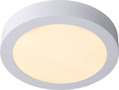 Lucide brice-led - plafonnier (plafonnier) salle de bain - ø 24 cm - led dimmable - 1x15w 3000k - ip44 - blanc