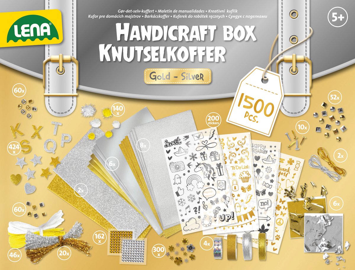 Lena creative jumbo craft case or argent 1500 pièces