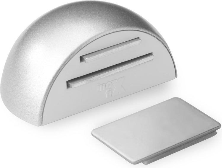 Butée de porte Inofix chrome mat autocollant magnétique
