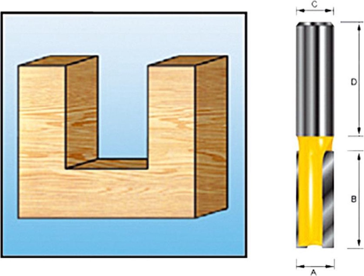 Accessoires Makita fraise à rainurer hm 3mm s8 - d-10001