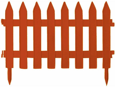Portails de jardin Prosperplast - 7x pièces - plastique - 320 cm - terra - bordure - clôture de jardin