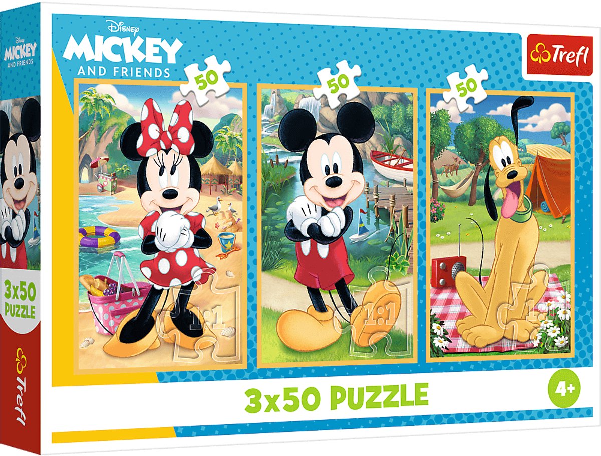Trefl puzzle disney mickey mouse - 3x50 pièces fsc mix 70%.