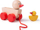 Canard animal de trait en bois Bigjigs avec poussin