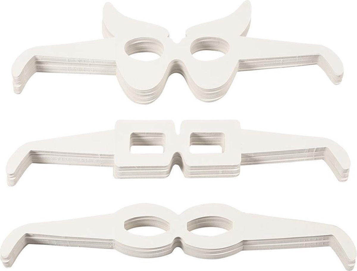 Verres Creativ company, h : 4,5-10 cm, l : 32 cm, blanc, 160 pièces 1 boîte