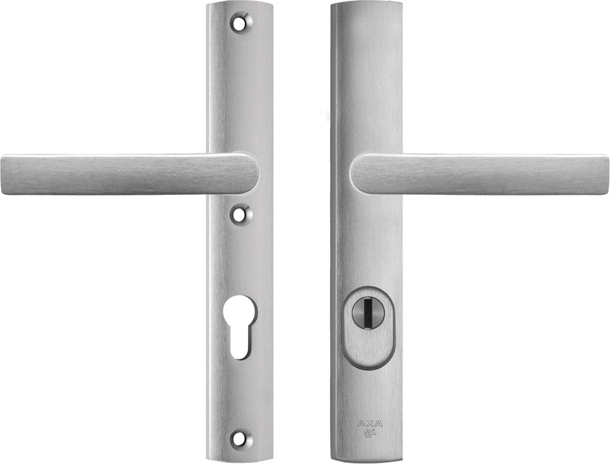 Ferrure de sécurité Axa (courbe plus) aluminium rectifié étroit : poignée-poignée (modèle bloc) pc72 avec protection anti-arrachement skg***