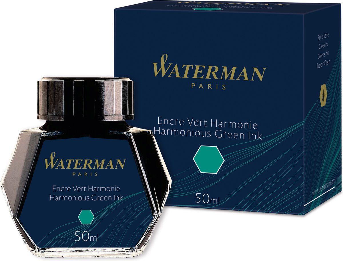 Encre pour stylo plume Waterman | vert harmonieux | Flacon de 50 ml