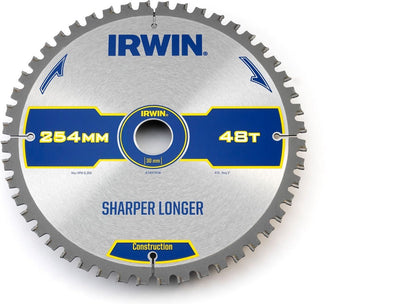 Série construction Irwin - lame de scie circulaire - 254 mm - 48 dents - géométrie ATB
