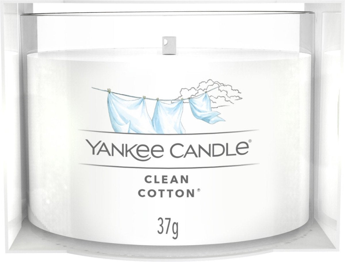 Bougie votive remplie de bougie Yankee - coton propre - 10 heures de combustion - 1 pièce
