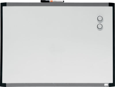 Tableau blanc magnétique Nobo - 58,5 x 43 cm - avec kit de montage, aimants et marqueurs - blanc
