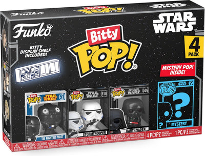 Funko Star Wars - Bitty Pop ! Pack de 4 figurines de collection Dark Vador 2,5 cm - multicolore