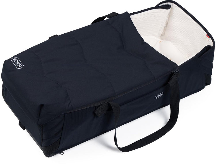 Voksi carry me - nid de bébé - nid de bébé portable - lit de voyage - nid de bébé - panier de transport - crème noire
