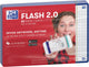 Oxford flash 2.0 - flashcards - carreaux 5mm - a6 - bord bleu - 80 pièces