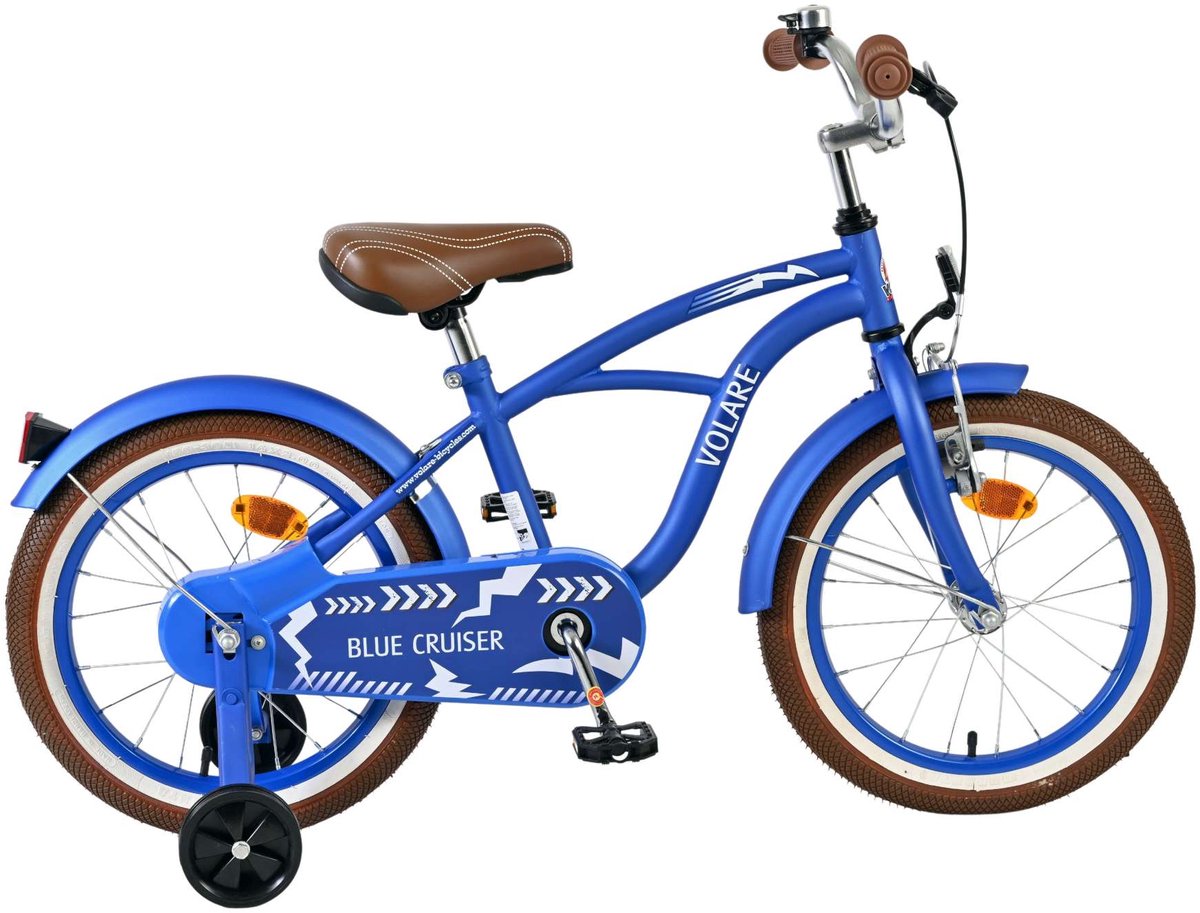 Vélo enfant Volare blue cruiser - garçons - 16 pouces - bleu