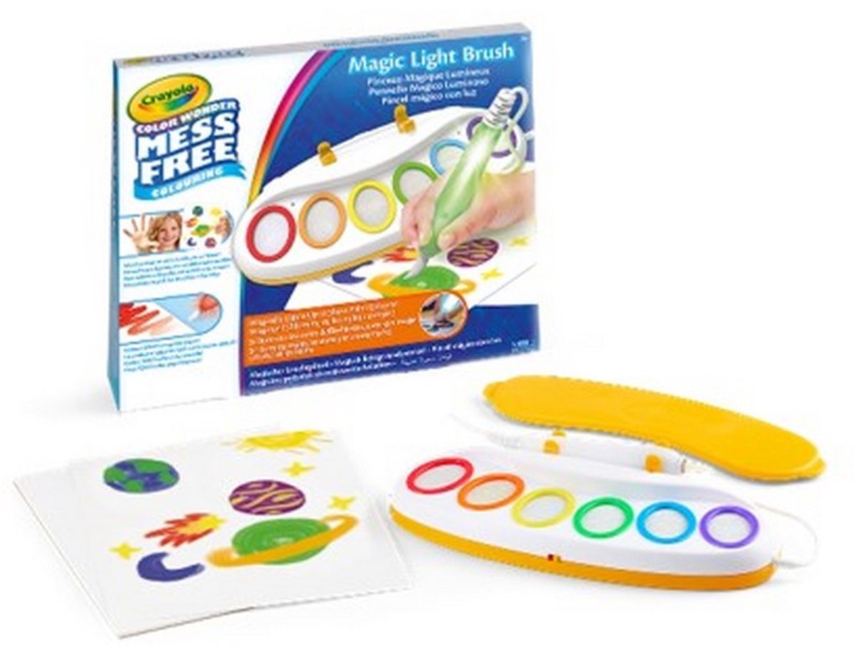 Crayola - merveille de couleur - paquet de loisirs - pinceau lumineux magique - pinceau lumineux magique pour une peinture sans bavures