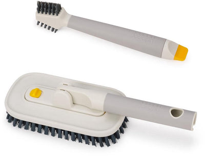 Joseph joseph cleantech ensemble de nettoyage - épurateur de carrelage 2 en 1 brosse à récurer les détails 3 en 1 - ensemble