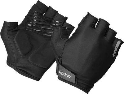 Gripgrab - gants de cyclisme d'été à doigts courts rembourrés ride avec rembourrage - unisexe - noir