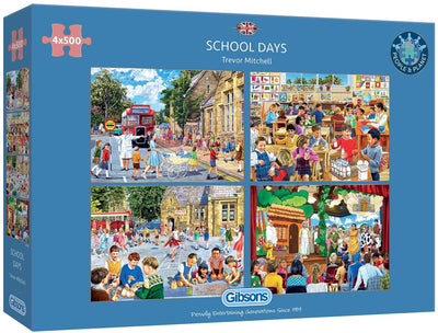 Gibsons - jours d'école (par Trevor Mitchell) - 4×500 pièces 48×34cm (l×h) - puzzle pour adultes