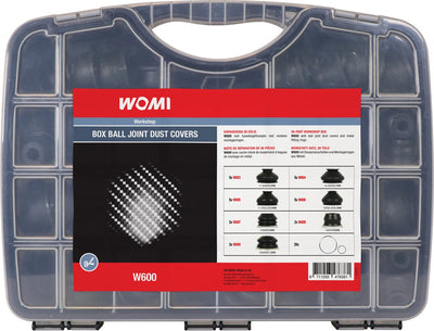 Couvre-rotules Womi w600 – boîte de garage 26 pièces – caoutchouc résistant à l'usure – tailles universelles