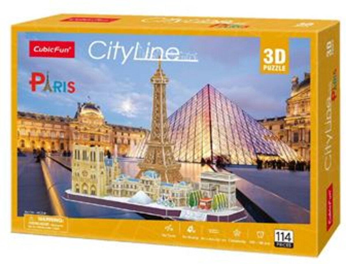 Cube fun - puzzle 3d - city line paris (2012567)