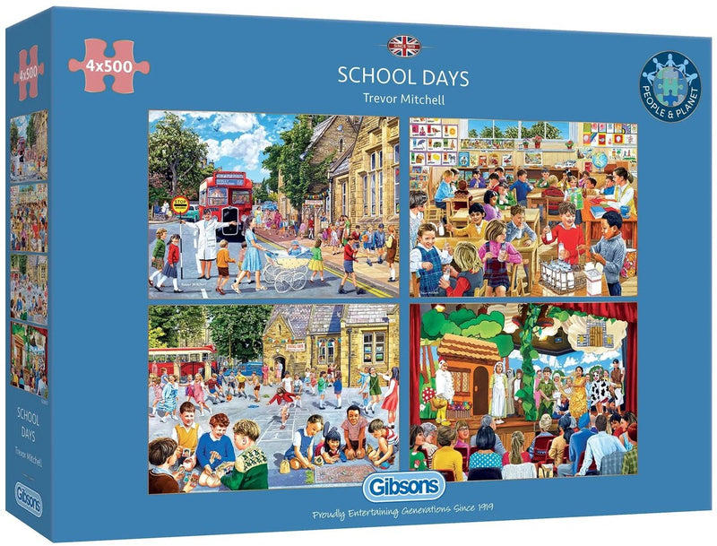 Gibsons - jours d'école (par Trevor Mitchell) - 4×500 pièces 48×34cm (l×h) - puzzle pour adultes