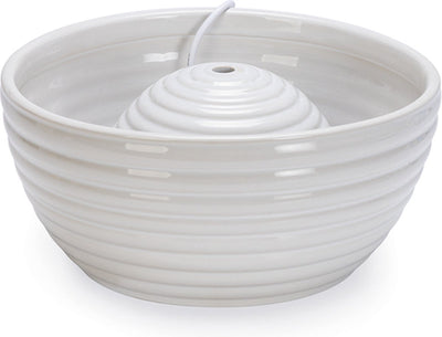 Beeztees jaap - fontaine à eau pour chat - céramique - blanc - 21x21x9 cm - 1,5 litres