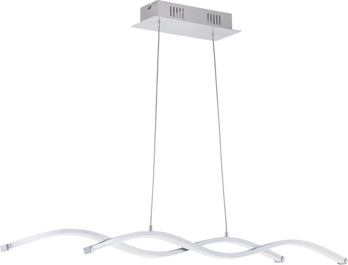Eglo lasana 2 - suspension - 2 lumières - chrome - blanc