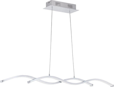 Eglo lasana 2 - suspension - 2 lumières - chrome - blanc