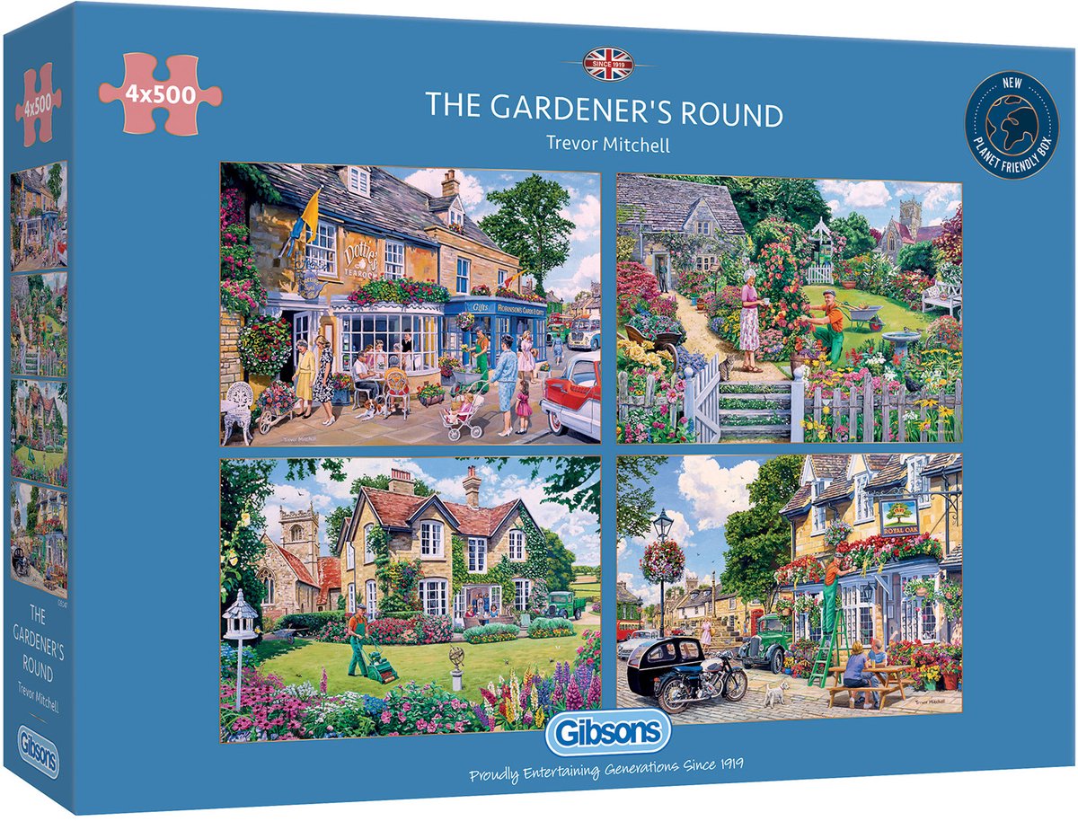 Gibsons - la ronde du jardinier (par Trevor Mitchell) - 4×500 pièces 48×34cm (l×h) - puzzle pour adultes