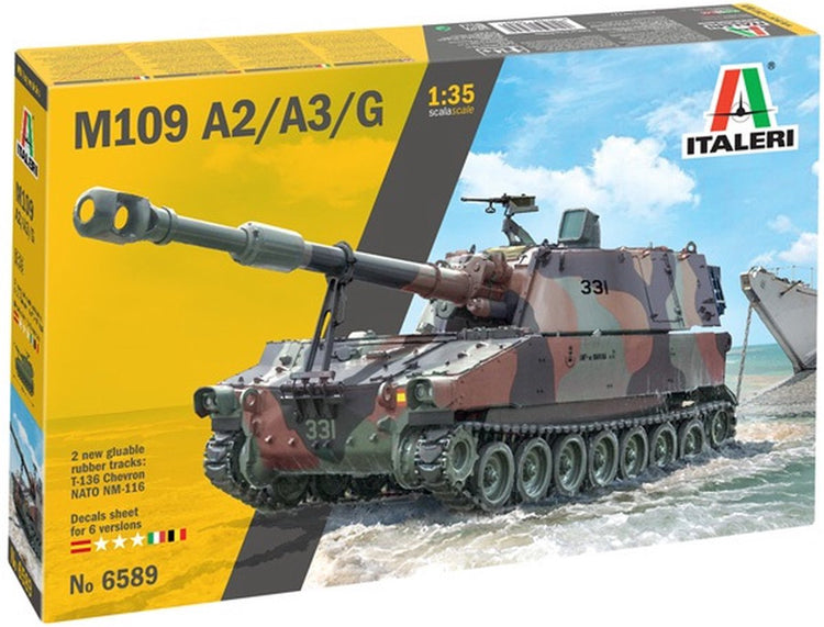Italeri maquette véhicule militaire - 6589 m109 a2 a3 g réservoir plastique - 1:35 - modélisme