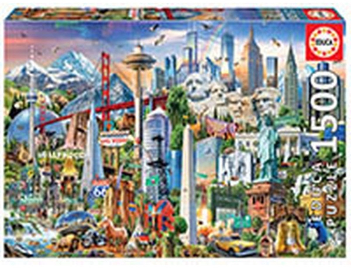 Educa - puzzle 1500 pièces - 1500 symboles de l'Amérique du Nord