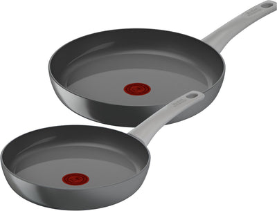 Tefal renouveler on - set de poêles - ø24 et ø28 cm - sans pfas - céramique - convient à l'induction