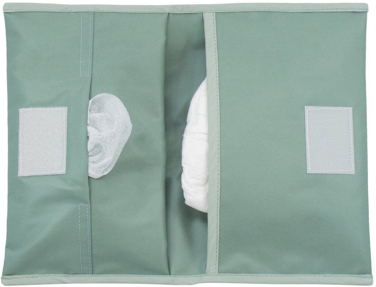 Pochette à couches Kipkep - vert pâle - couches et lingettes à emporter - rpet - lavable - enduit - vert