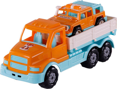 Cavallino Toys Cavallino XL Torpedo Truck With Survival Jeep Oranje, 44,5 cm