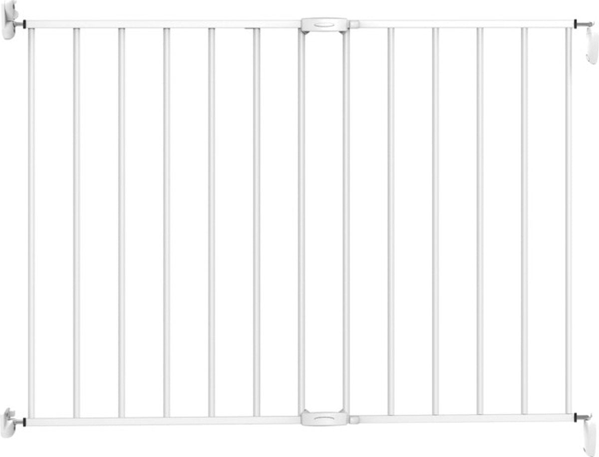 Barrière d'escalier extensible Noma | barrière de sécurité | portail à vis | blanc | métal