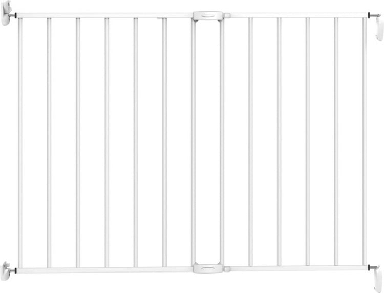 Barrière d'escalier extensible Noma | barrière de sécurité | portail à vis | blanc | métal